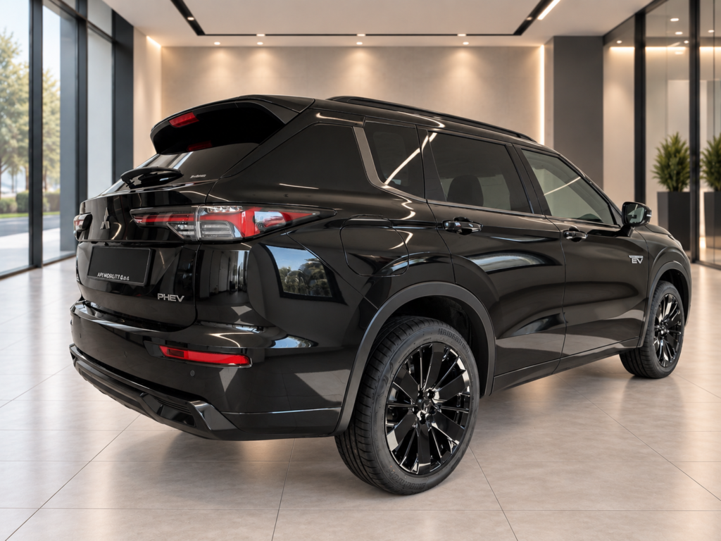 Črni Mitsubishi Outlander v sodobnem salonu-2